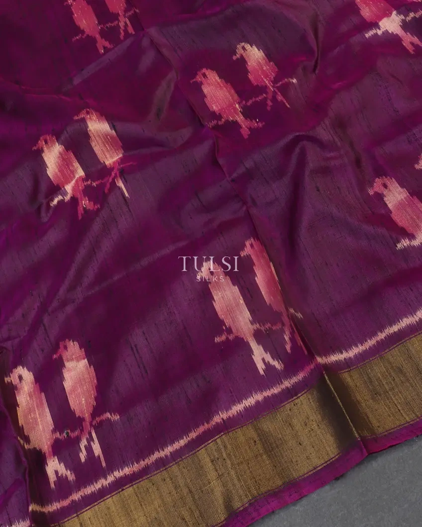 Purple Patola Silk Saree T5449045
