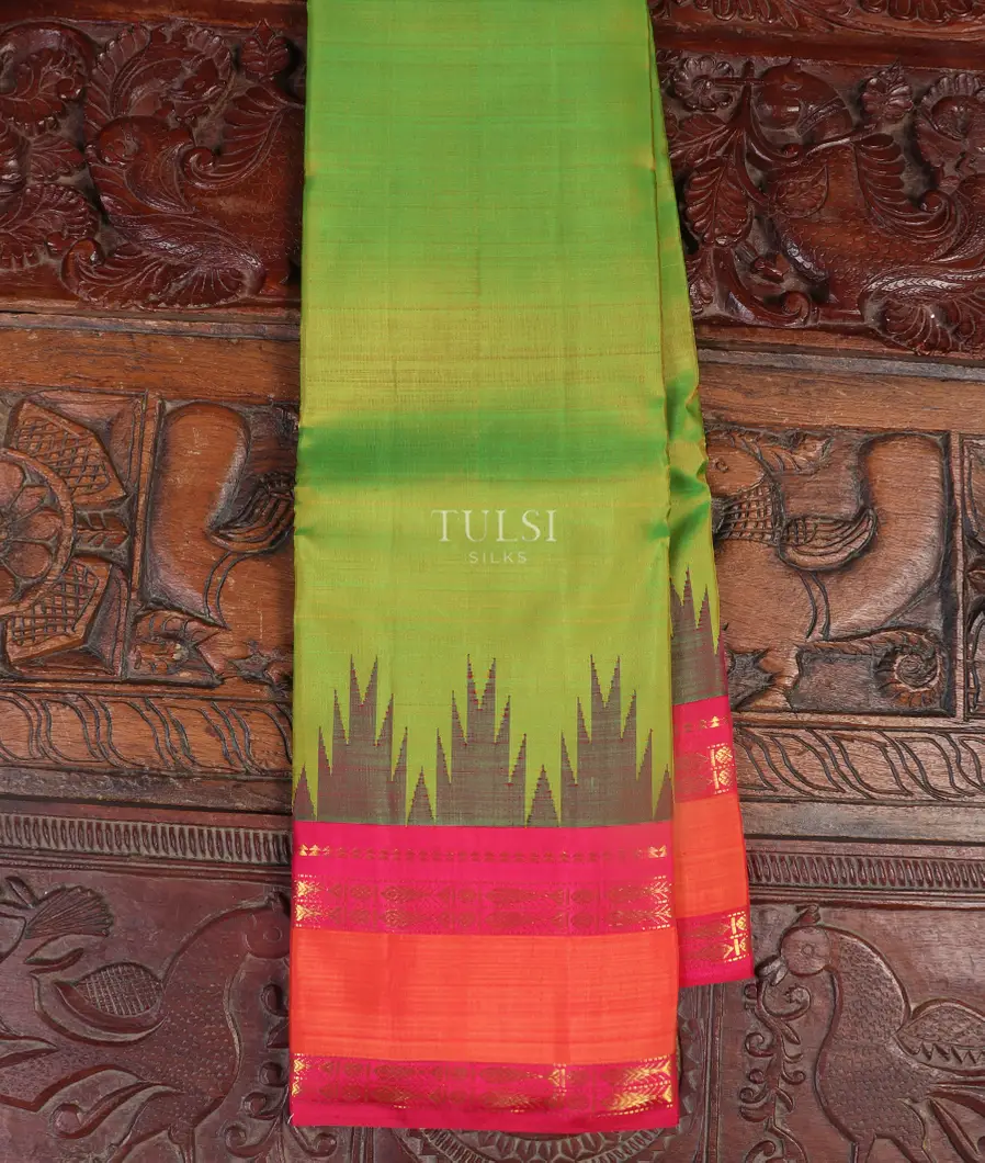 Yellowish Green Kanjivaram Silk Saree T540061-image