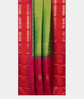 Yellowish Green Kanjivaram Silk Saree T5400612