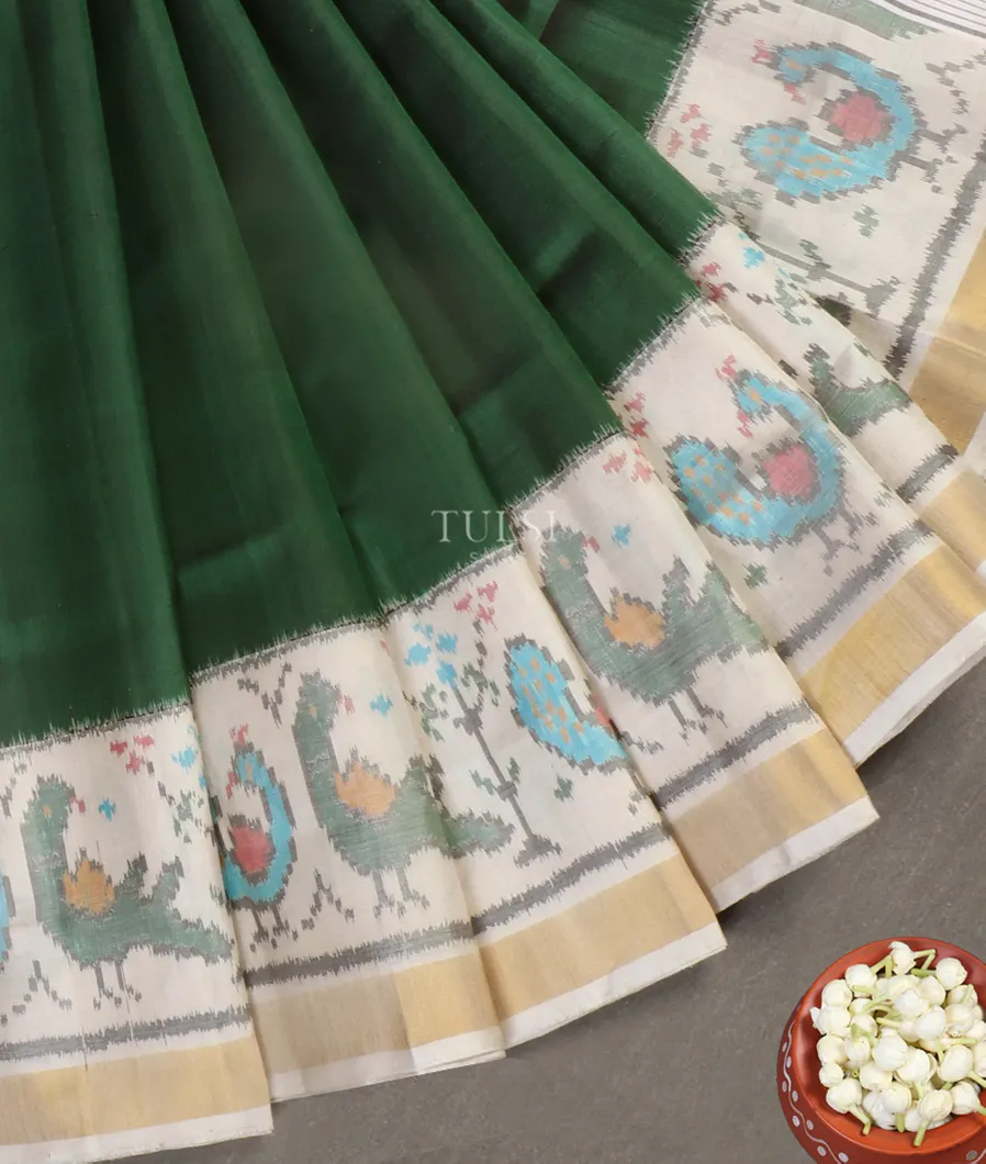 Green Patola Silk Saree T5449804
