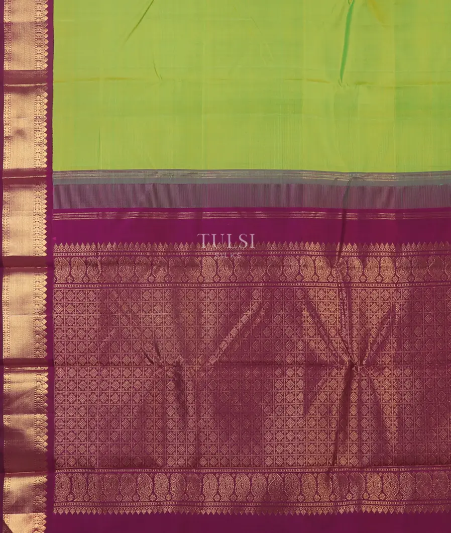 Yellowish Green Kanjivaram Silk Saree T5400654