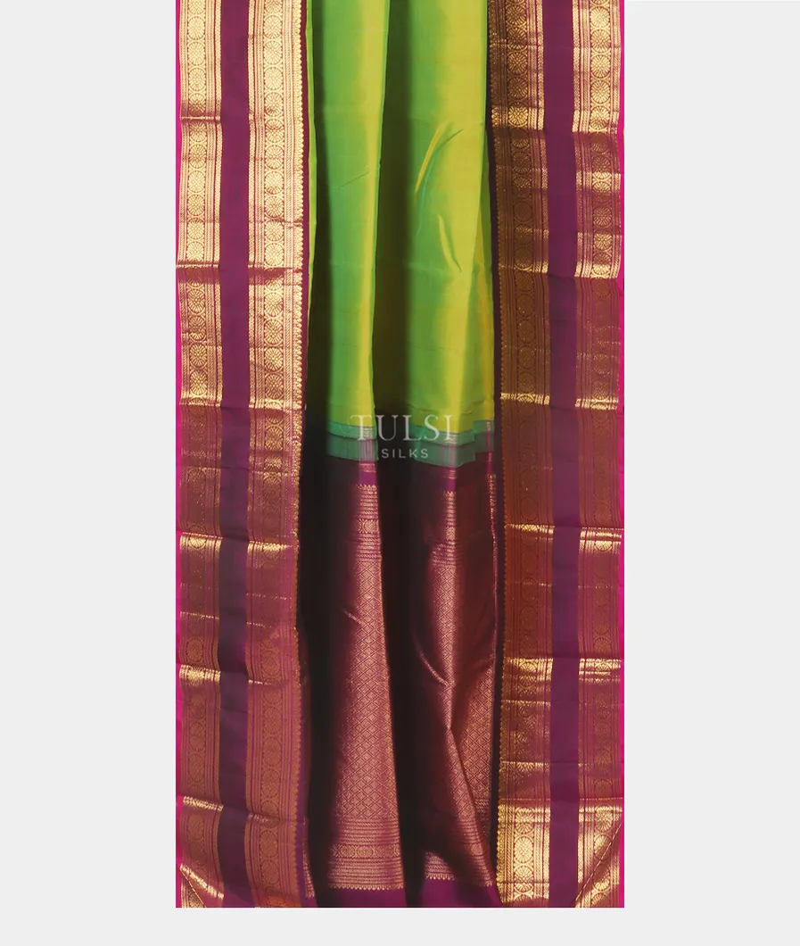 Yellowish Green Kanjivaram Silk Saree T5394692