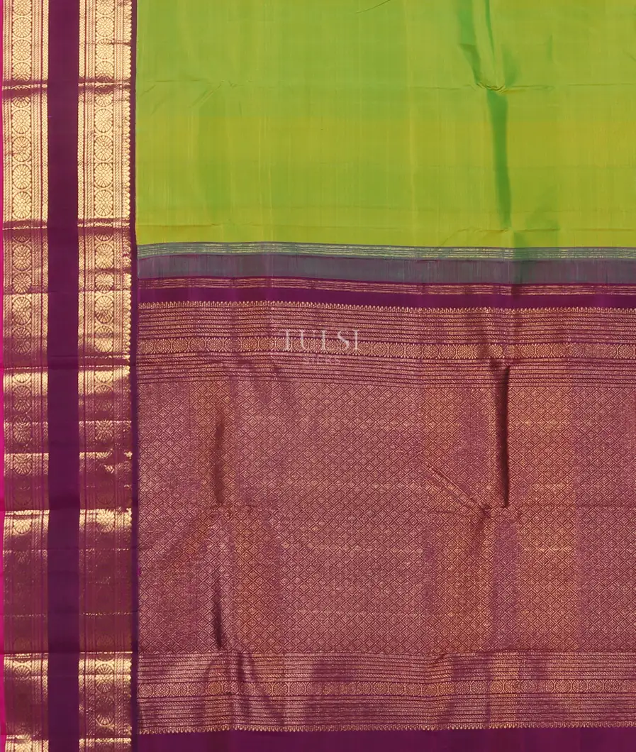 Yellowish Green Kanjivaram Silk Saree T5394694