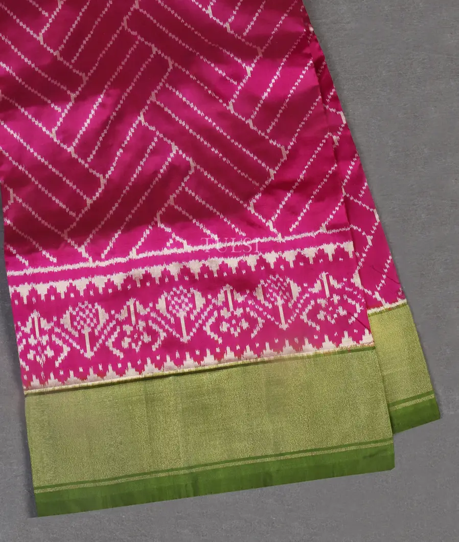 Purple Ikat Silk Saree T544940-image