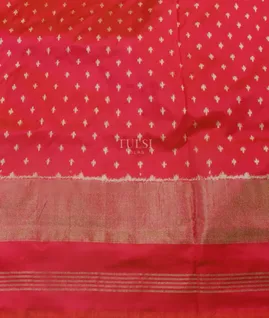 Pinkish Red Ikat Silk Saree T5449253