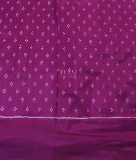 Purple Ikat Silk Saree T5449163
