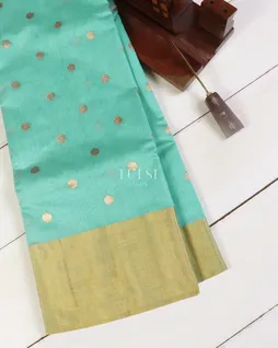 Blue Chanderi Cotton Saree T5423911