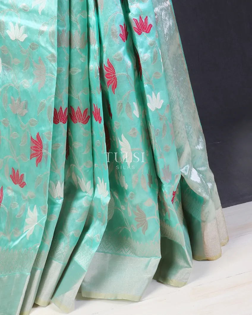 Blue Chanderi Silk Saree T5178572