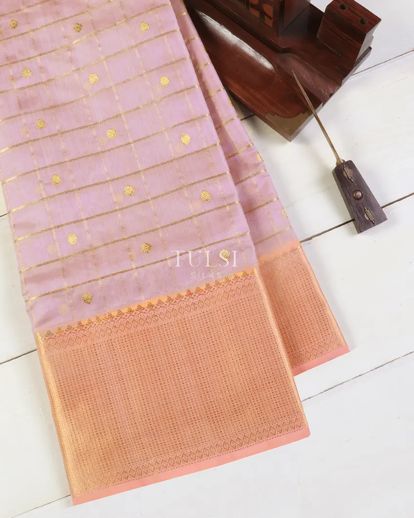Lavender Chanderi Silk Saree T542402-image