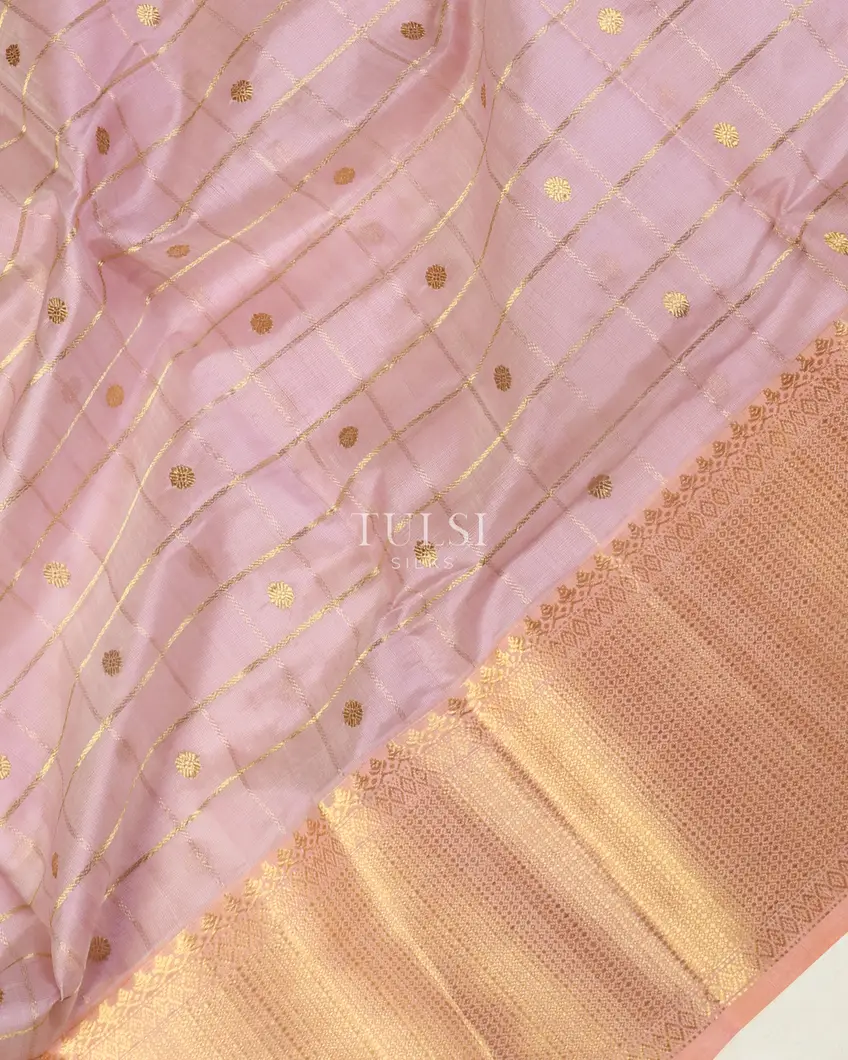 Lavender Chanderi Silk Saree T5424024