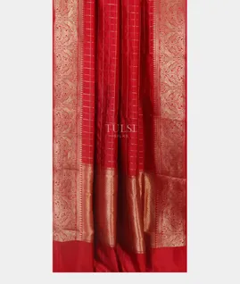 Red Banaras Silk Saree T5376832