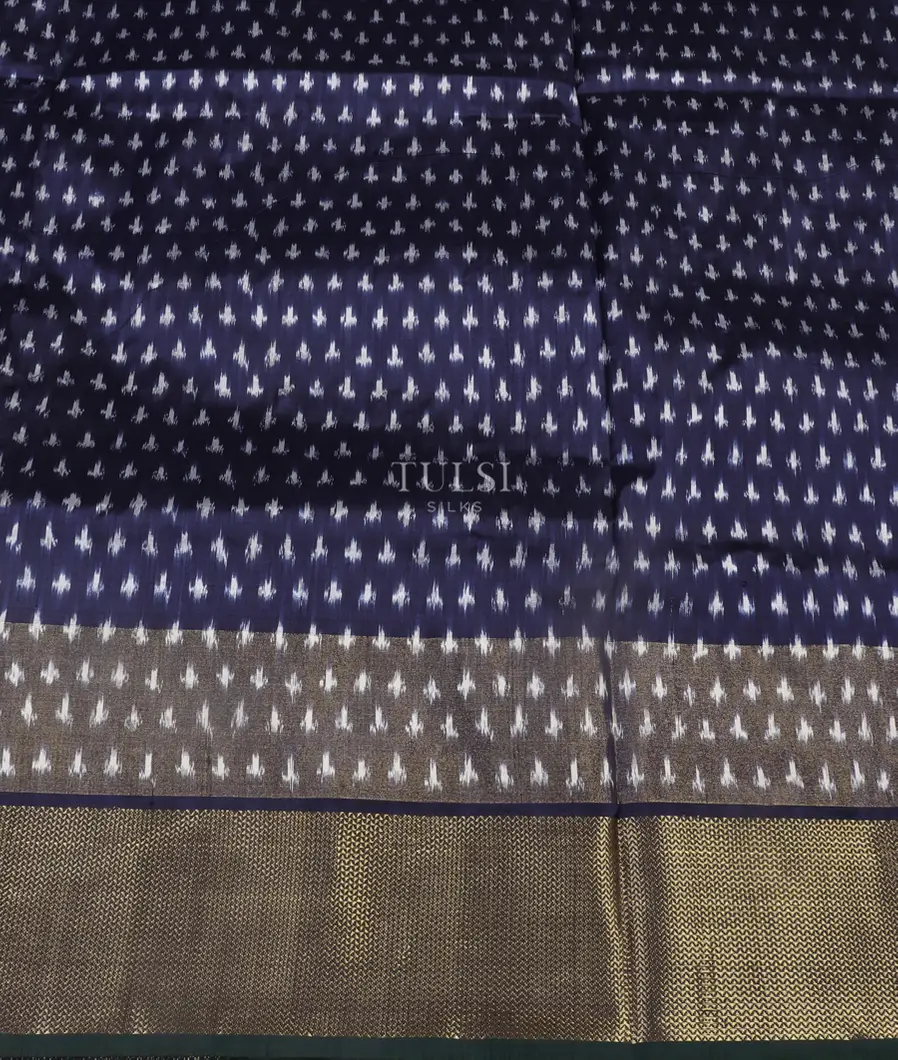 Yellow Ikat Silk Saree T5452293