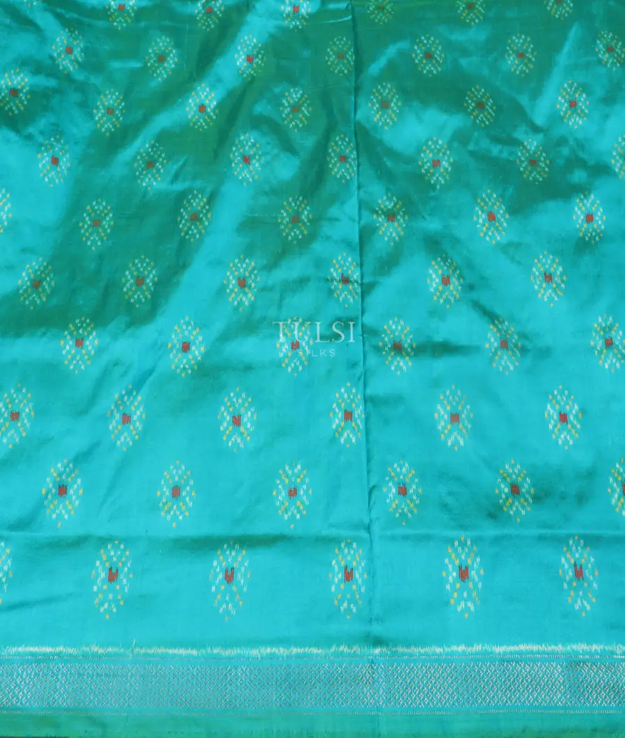 Grey Ikat Silk Saree T5452433
