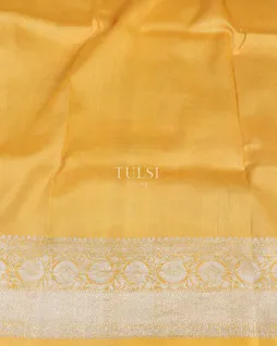 Yellow Banaras Kathan Silk Saree T5441553