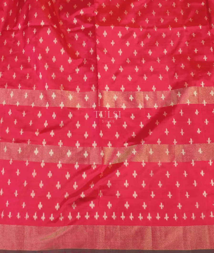 Purple Ikat Silk Saree T5451983