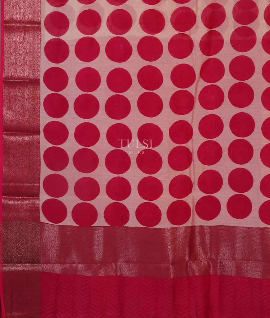 White Soft Printed Cotton Saree T5442044