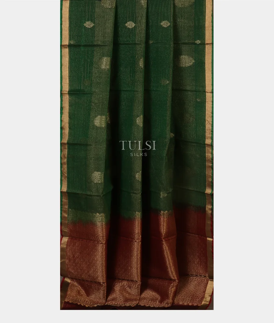 Green Silk Cotton Saree T5409202