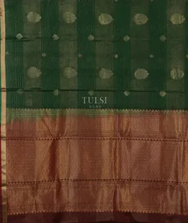 Green Silk Cotton Saree T5409204