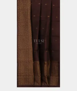 Brown Silk Cotton Saree T5408692