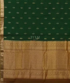 Green Silk Cotton Saree T5408364