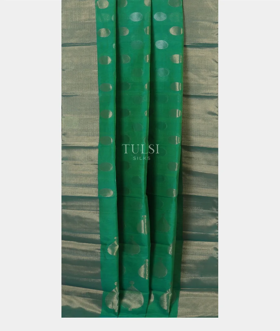 Green Silk Cotton Saree T5409212