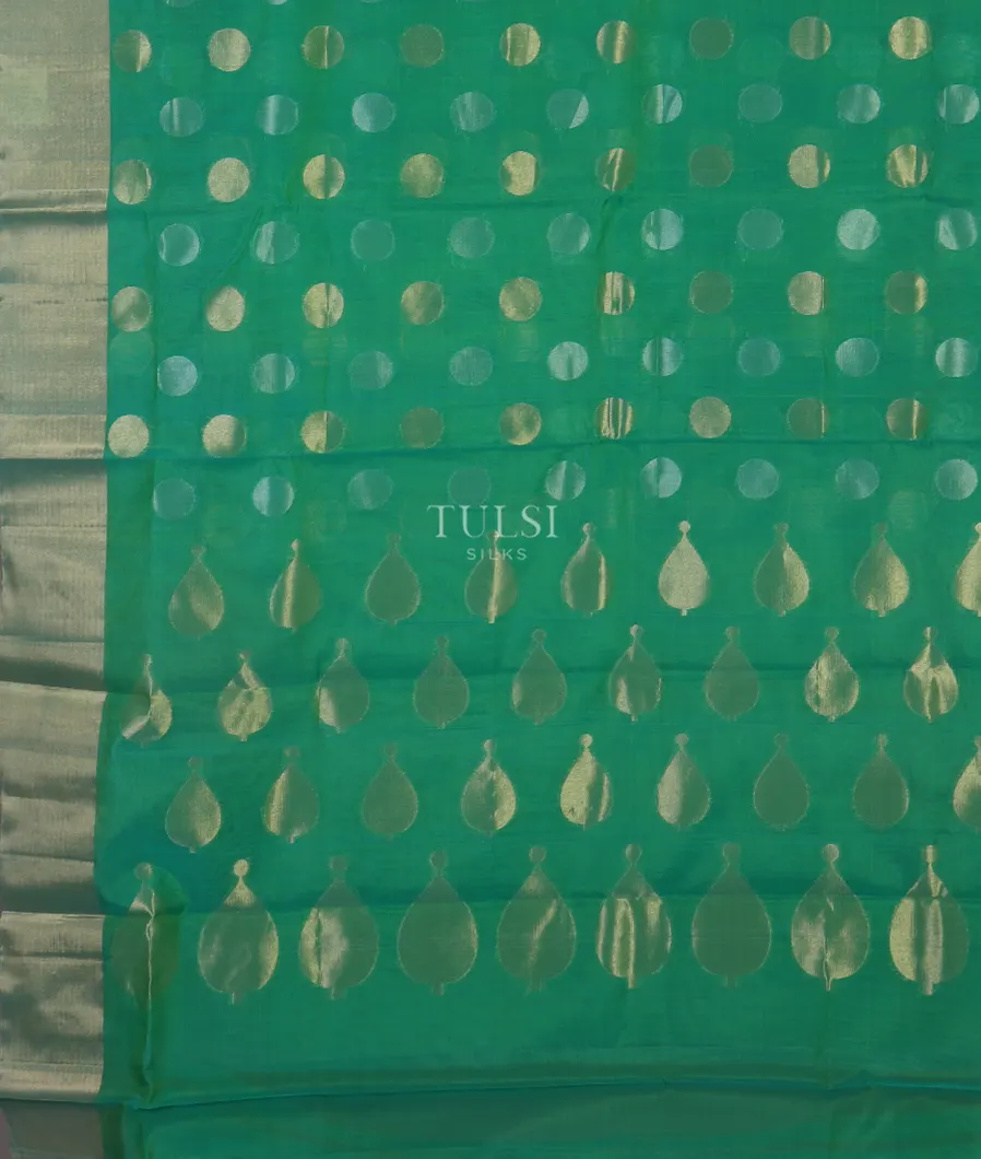 Green Silk Cotton Saree T5409214