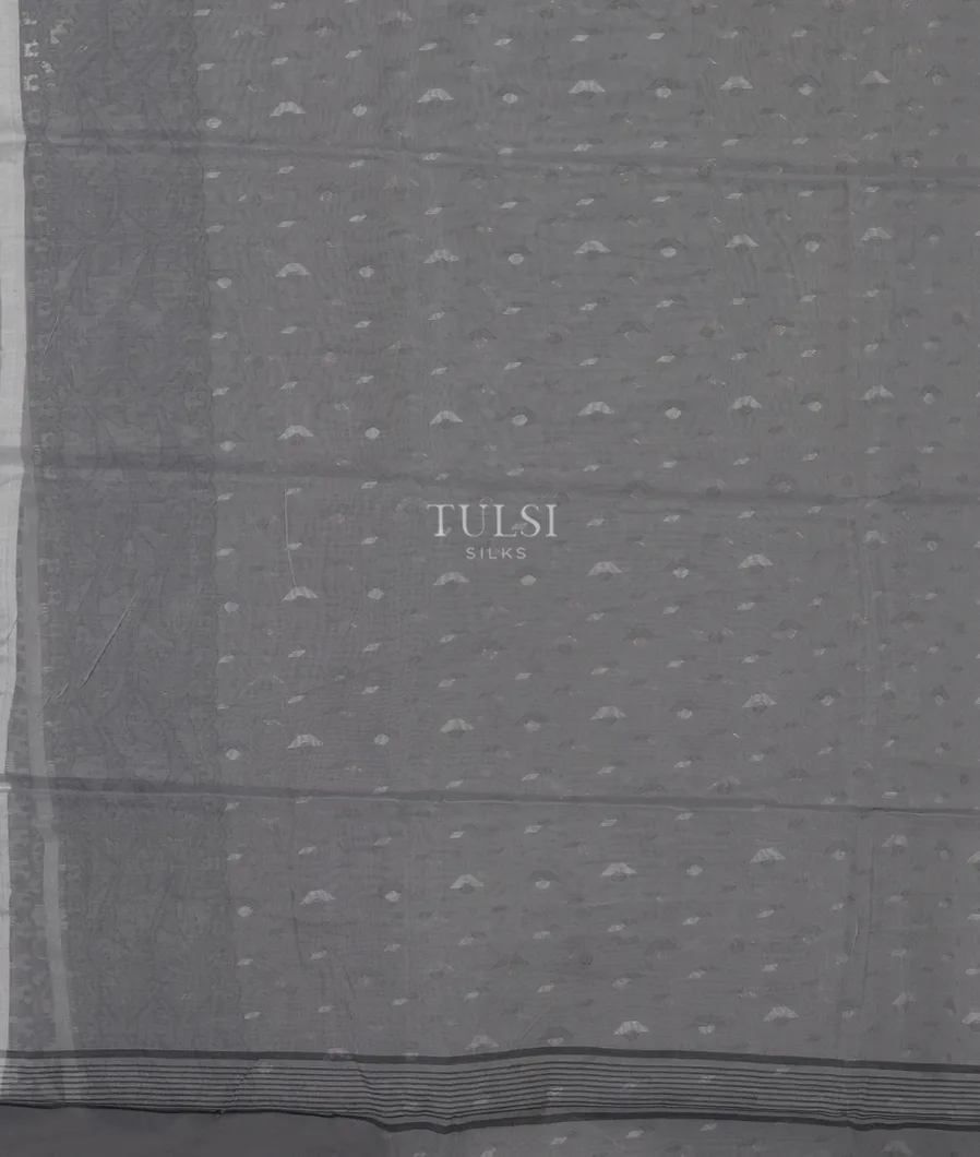 Grey Dhakai Cotton Saree T5048503