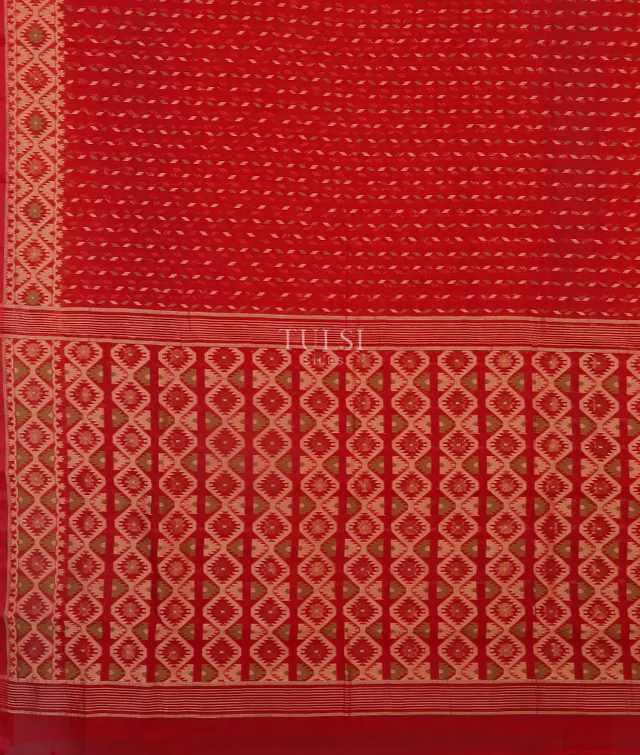 Red Dhakai Cotton Saree T5435364