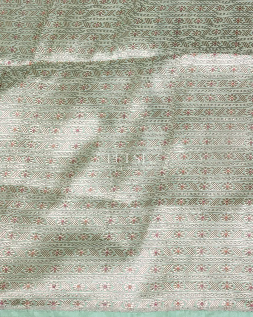 Off-White Tussar Georgette Saree T5445425