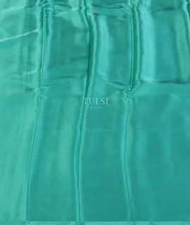 Green and Blue Satin Crepe Silk Saree T5470243