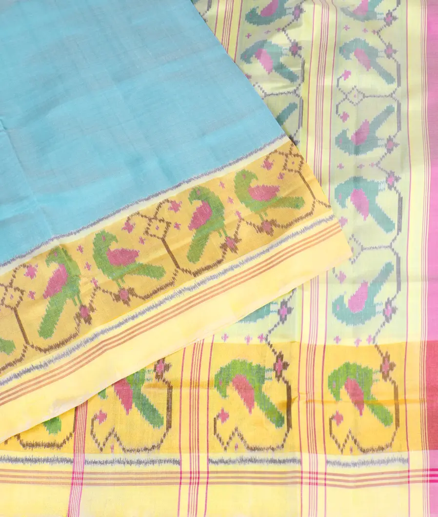 Blue Patola Silk Saree T5468544