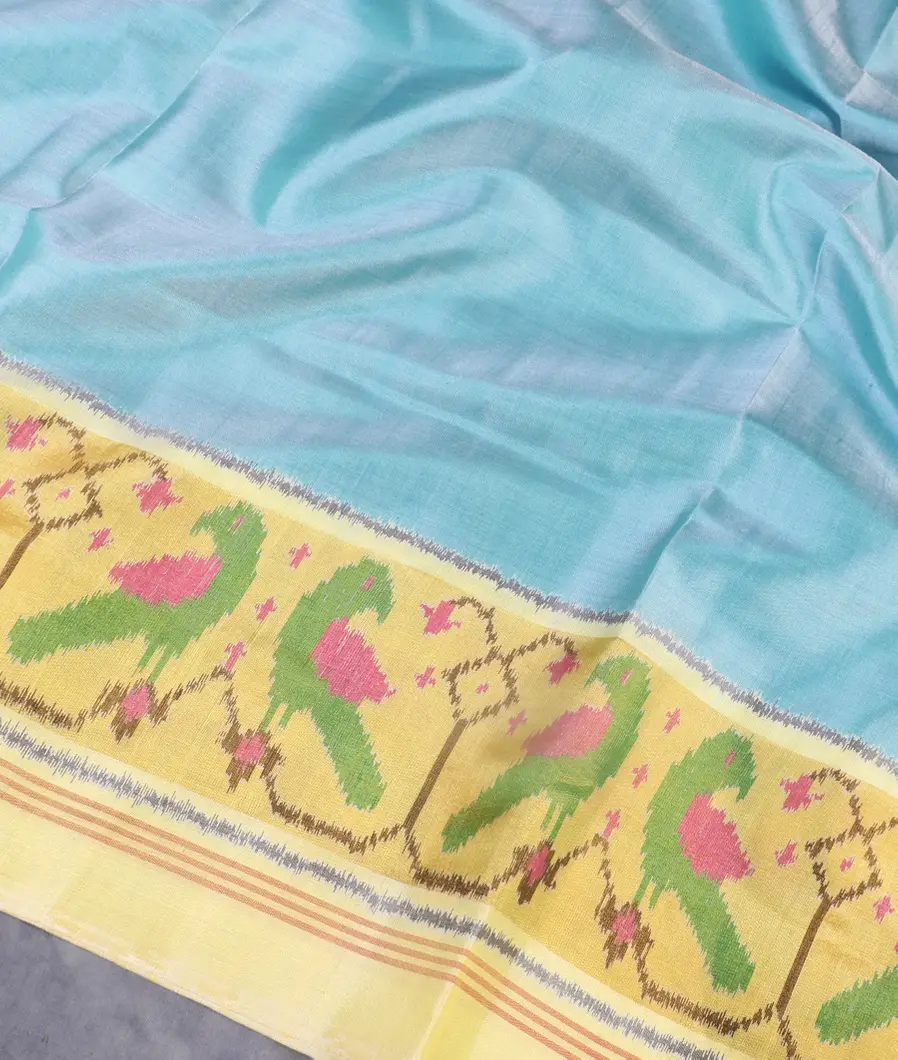 Blue Patola Silk Saree T5468545