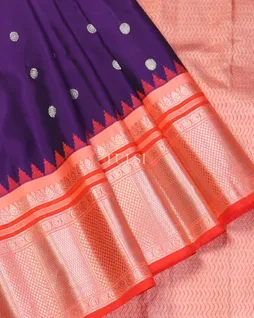 Purple Gadwal Silk Saree T5457554