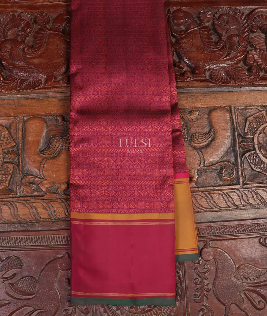 Burgundy Kanjivaram Silk Saree T538567-image