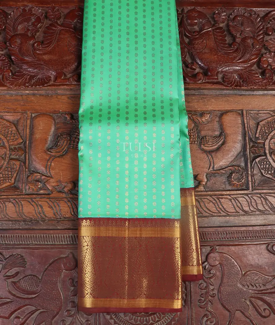Aqua Green Kanjivaram Silk Saree T348968-image