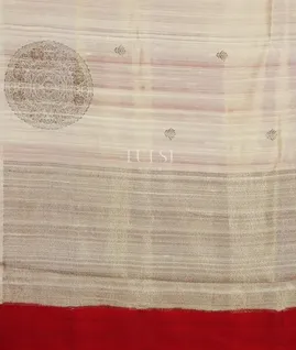 White Banaras Tussar Saree T5481944