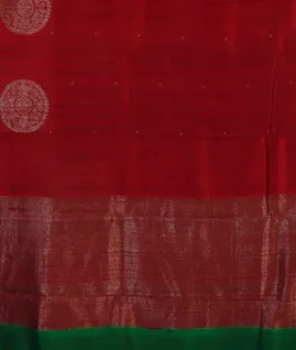 Red Banaras Tussar Saree T5481554