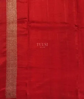 Bottle Green Banaras Tussar Saree T5481743