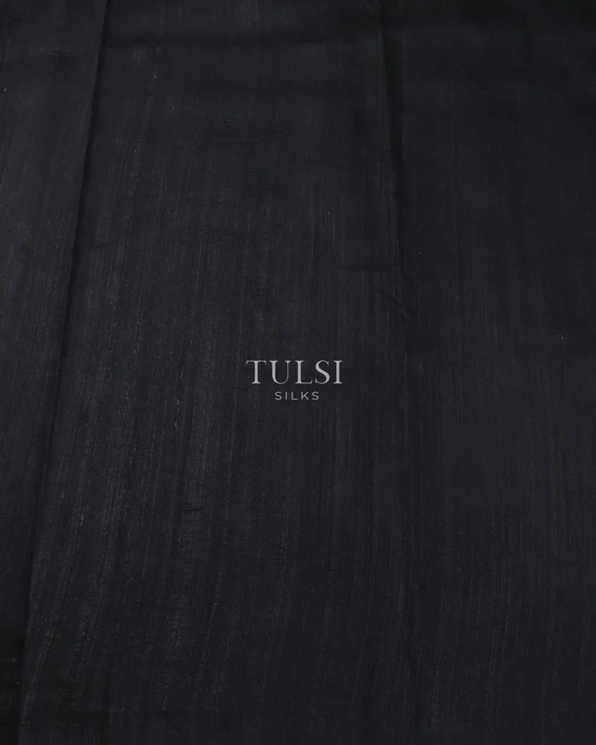 Black Banaras Tussar Saree T5479723