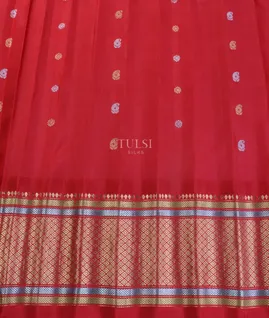 Pinkish Lavender Gadwal Silk Saree T5457513