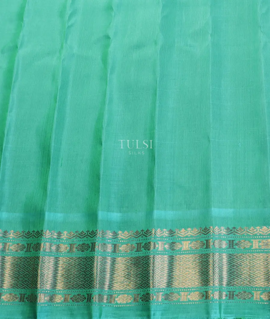 Reddish Purple Gadwal Silk Saree T5460773