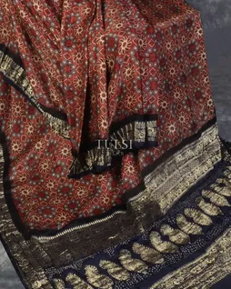 brown-gajji-silk-with-ajrakh-printed-saree-t483083-t483083-f