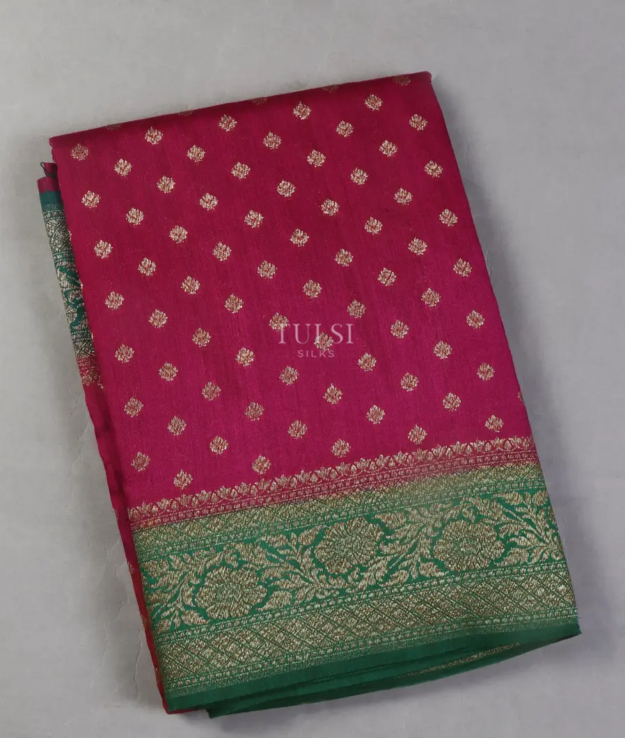 Pink Banaras Tussar Saree T537894-image