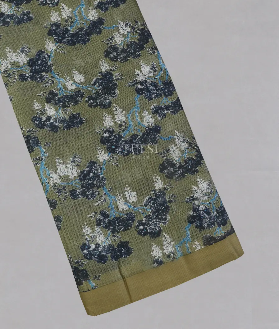 Green Kota Cotton Saree T546887-image