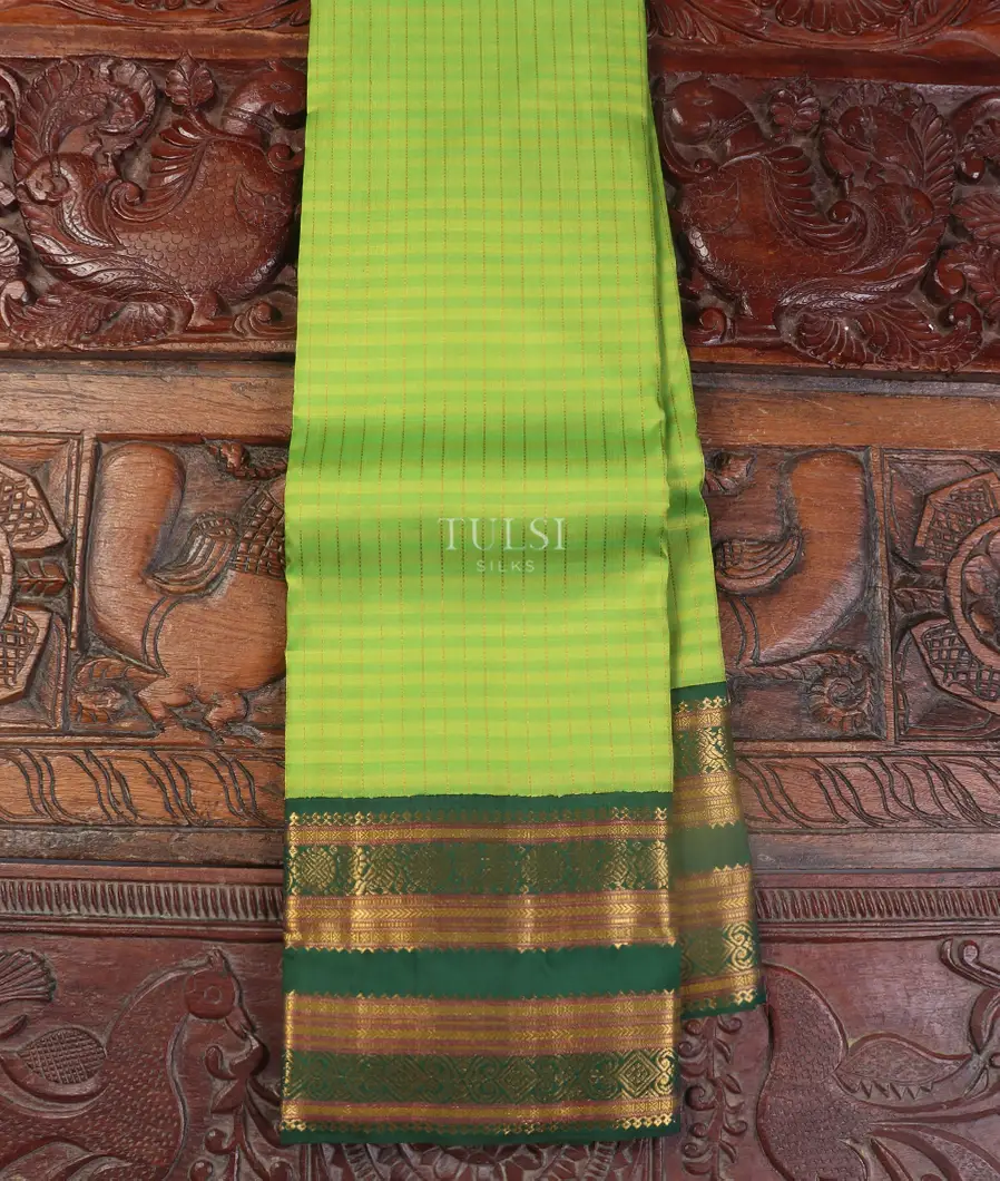Yellowish Green Kanjivaram Silk Saree T551100-image