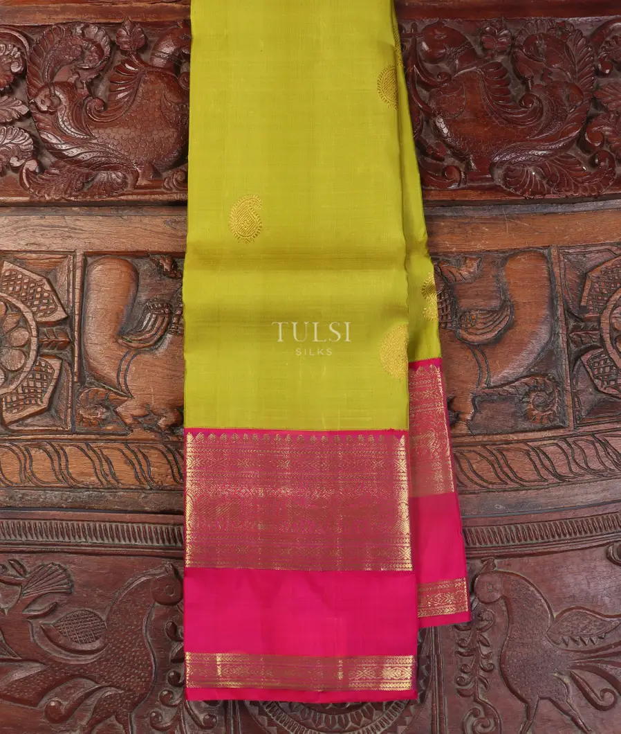Yellowish Green Kanjivaram Silk Saree T551105-image