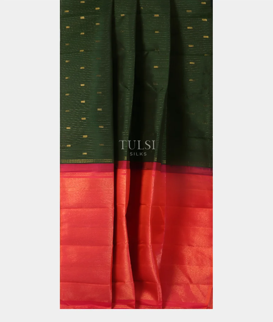Bottle Green Kanjivaram Silk Saree T5484362