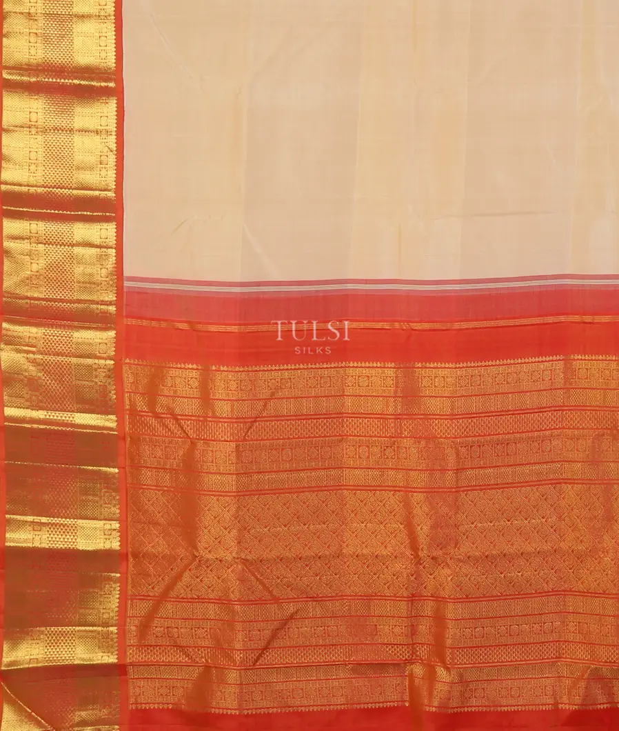 Off - White Kanjivaram Silk Saree T5508794