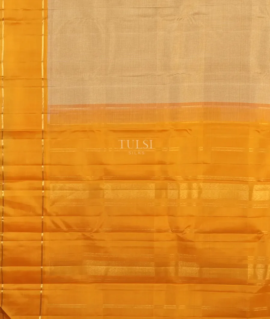 Off - White And Beige Kanjivaram Silk Saree T5507894