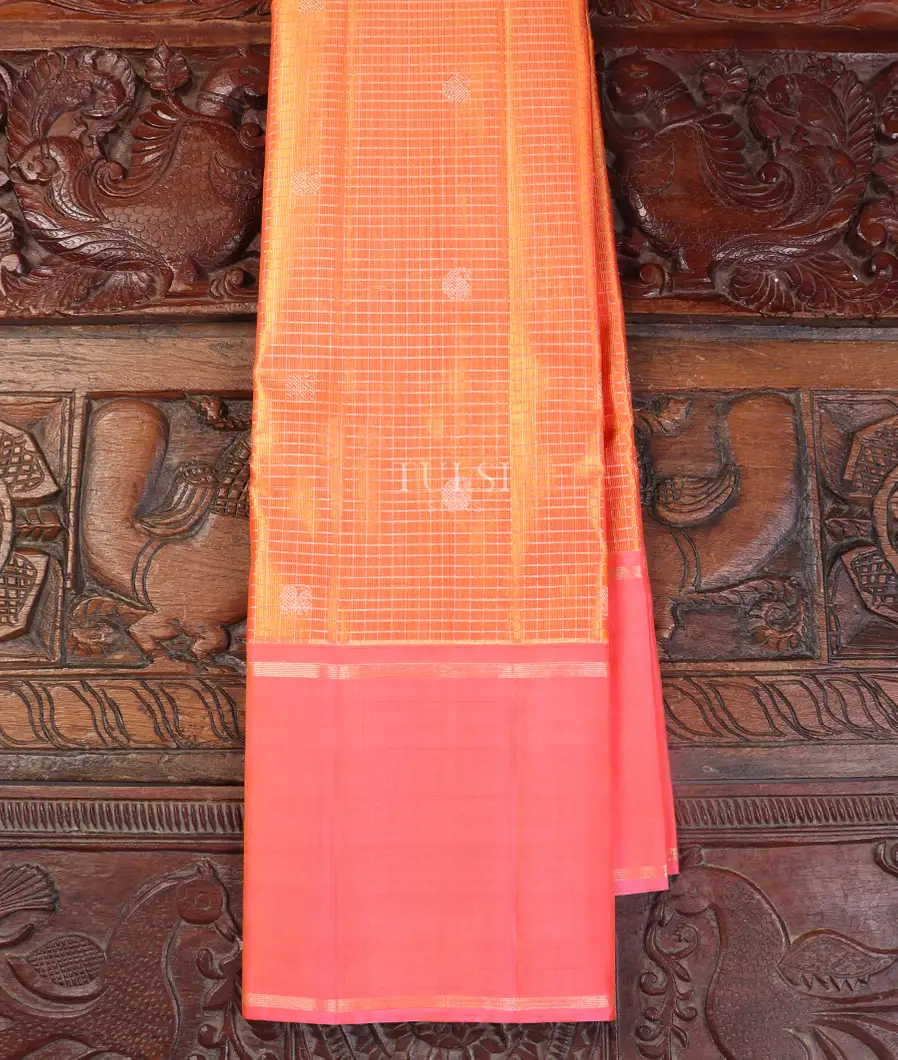 Peach Kanjivaram Silk Saree T550874-image